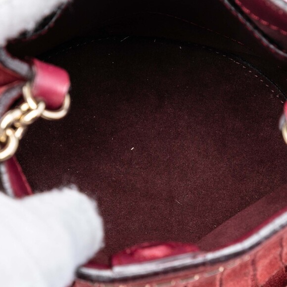 Pre-Loved Burberry Mini Suede Fringe Bucket Bag - Picture 4 of 6